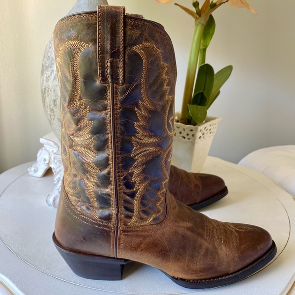 Laredo Mens Breakout 12” Leather Western Cowboy Boots 11.5D Rust Brown - Picture 4 of 14